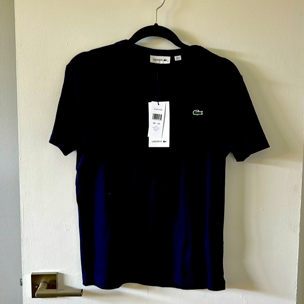 Lacoste Tee/Womens Navy Blue size 44/12